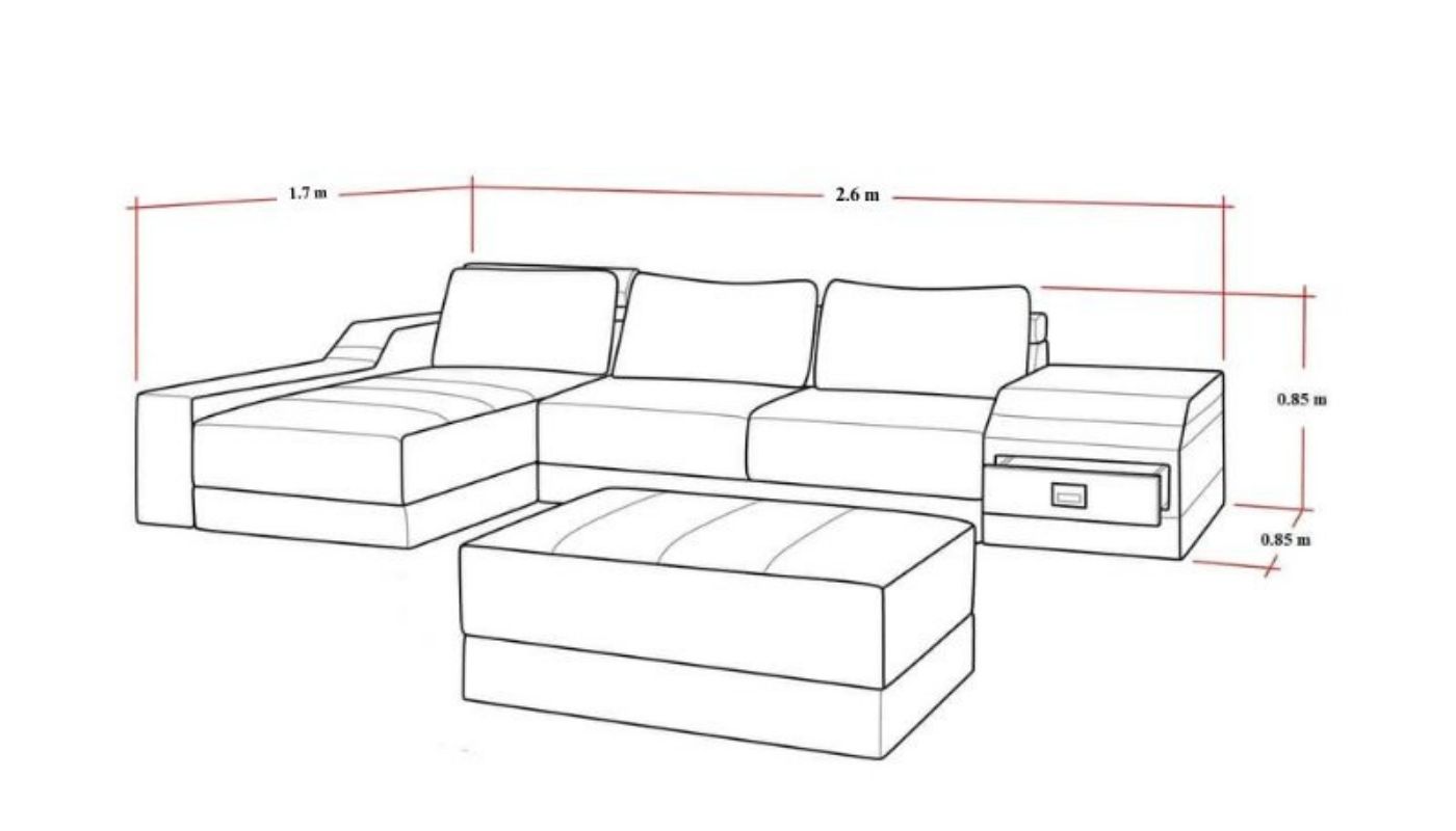 Kích thước sofa góc