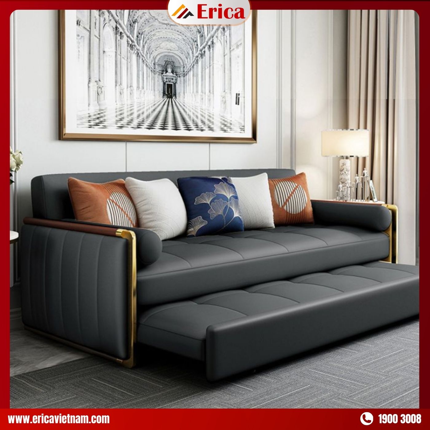 Mẫu sofa cho phòng khách rộng hiện đại, sang trọng